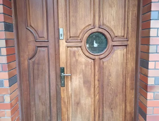 Skrzydło drzwiowe zewnętrzne dębowe