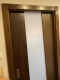 Drzwi drewno lite dębowe „wpuszczane” w ścianę kolor orzech