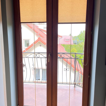 Okno balkonowe  Złoty dąb z demontażu